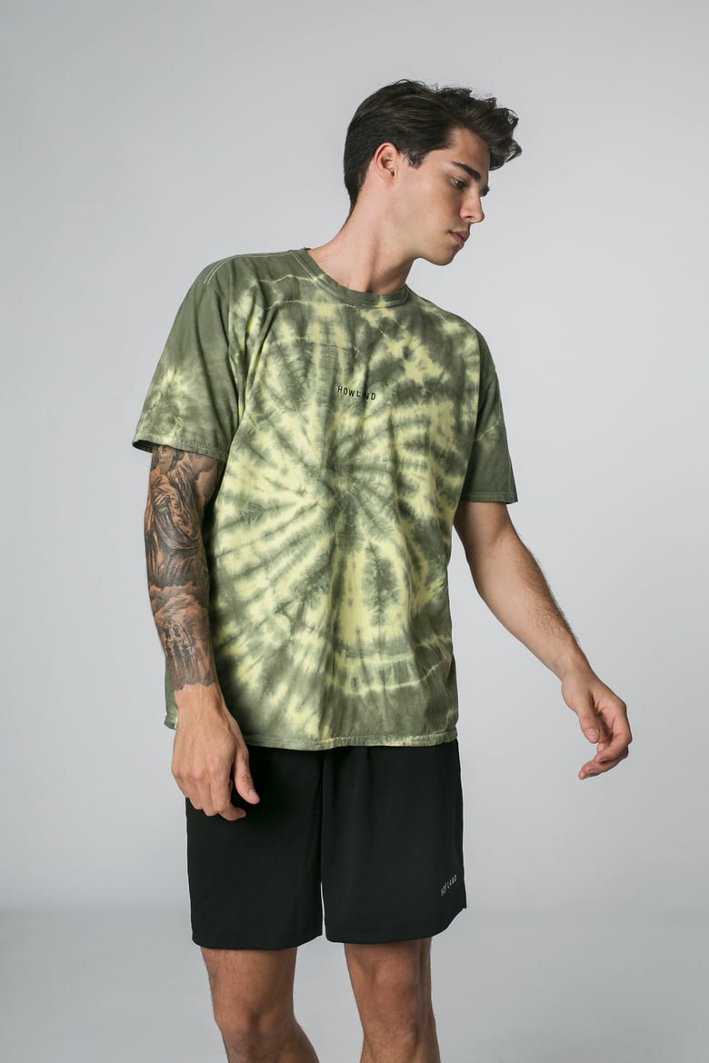 Image of GREEN TIE DYE T-SHIRT