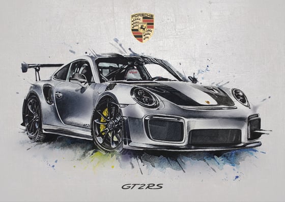 Image of Porsche 911 GT2 RS Watercolour Poster Print