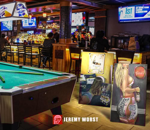 Image of JEREMY WORST Corona Time Acrylic Artwork Modern wall Home decor