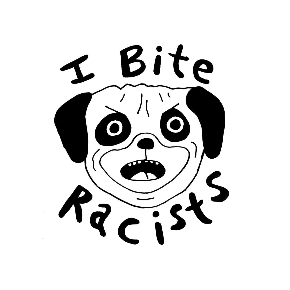 I Bite Racists Print (Risograph)