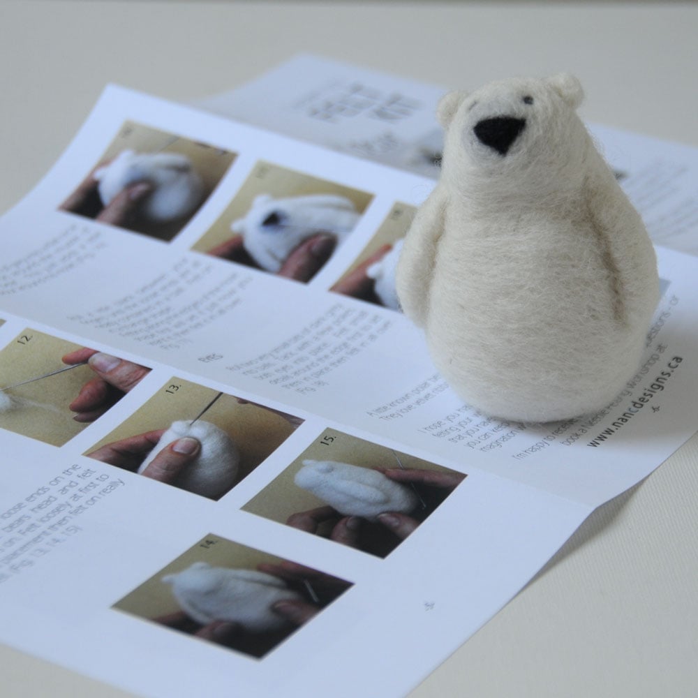 Polar Bear - Needle Felting Kit