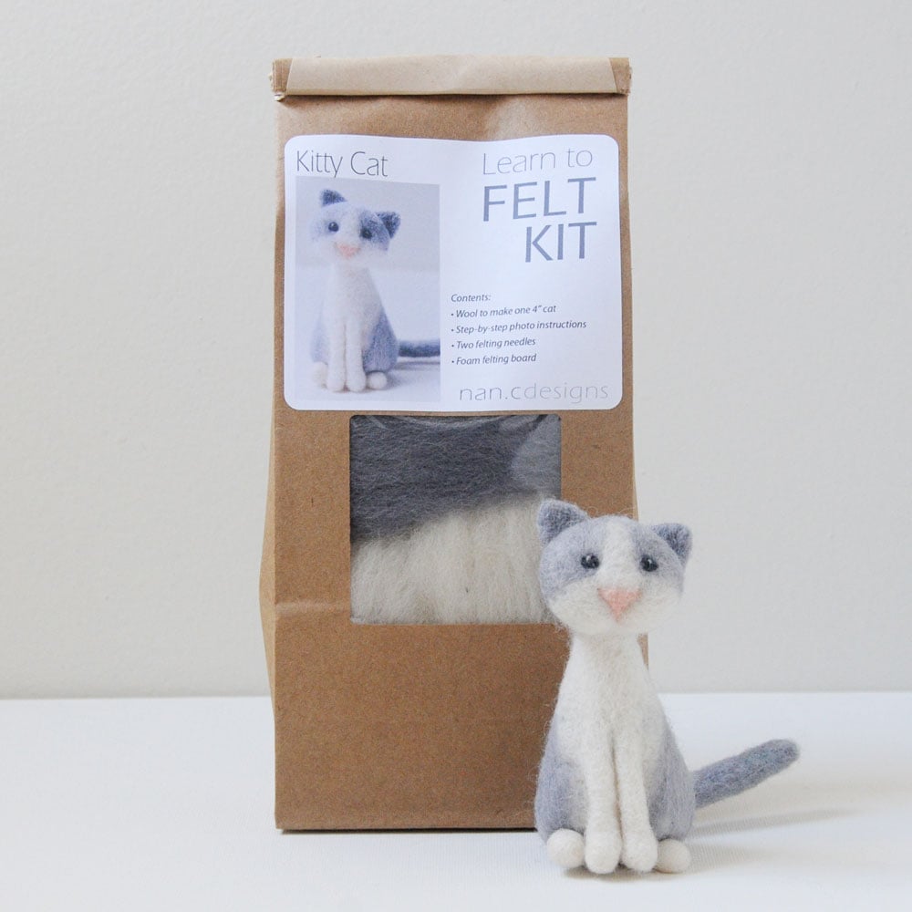 Kitty Cat Needle Felting Kit nan.c designs