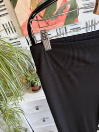 Image 3 of Ribbed ruffle bottom pants 