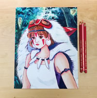 Image 4 of Wolf Princess Watercolor Print