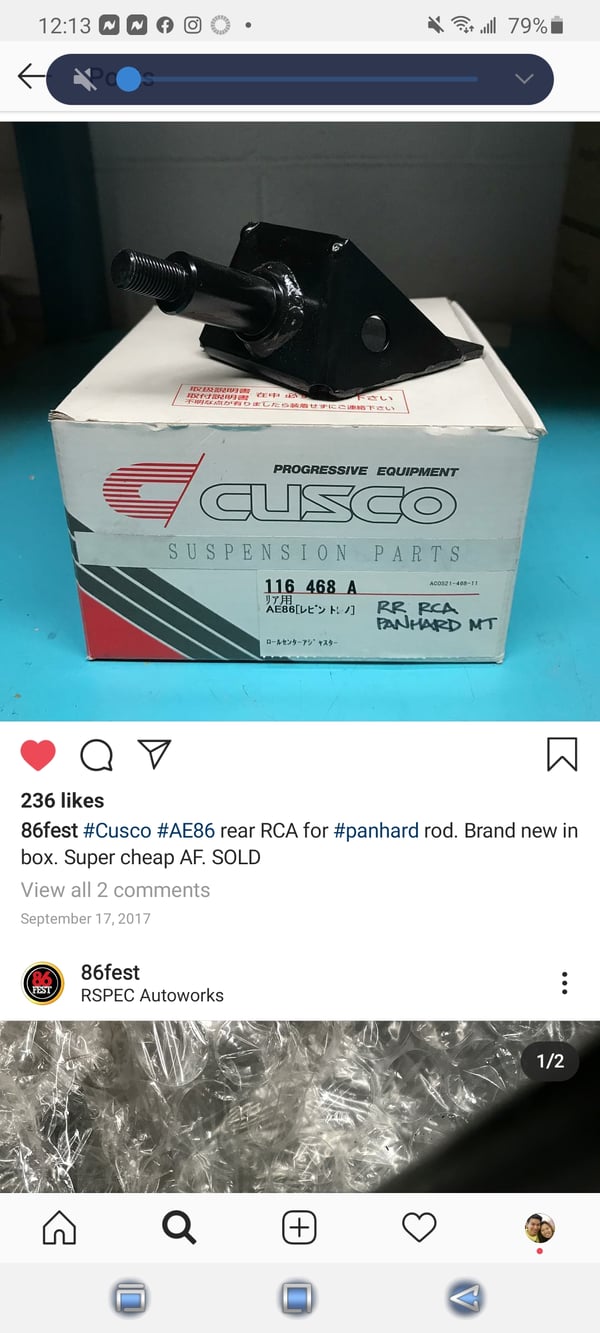 Image of Cusco AE86 rear pan hard relocation 