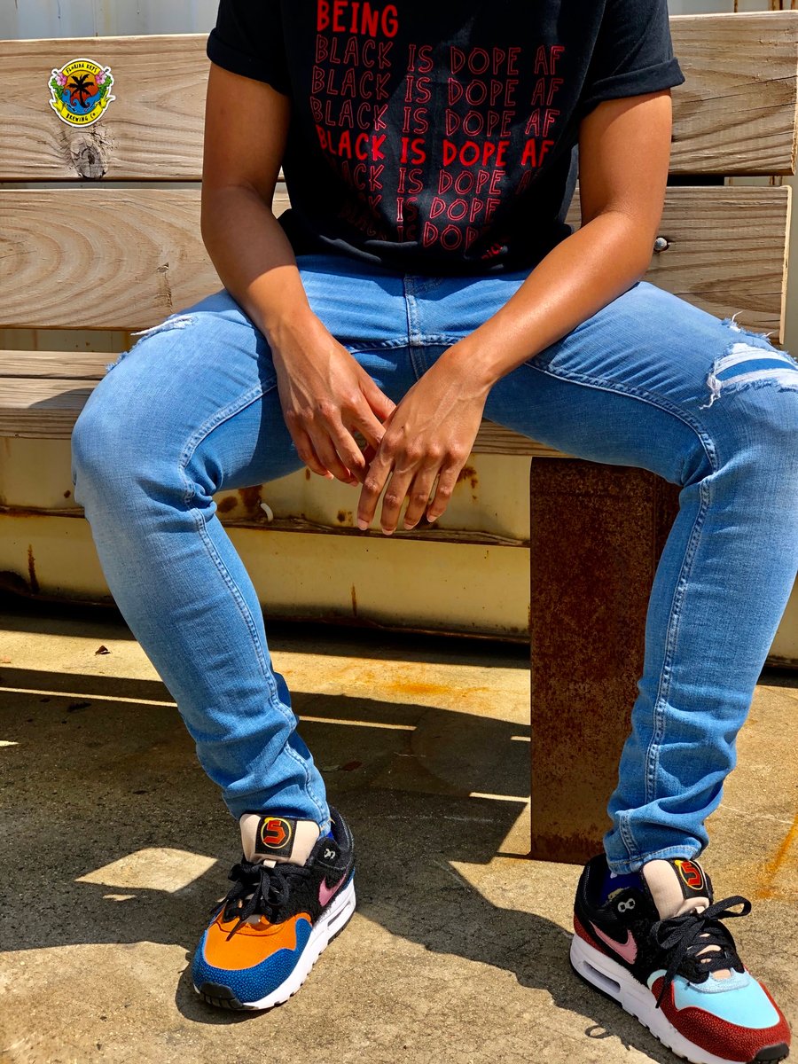 Image of Black BEING BLACK IS DOPE AF Tee