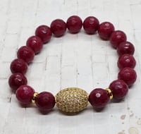 Image 3 of Ruby Jade Faceted Double Stack 