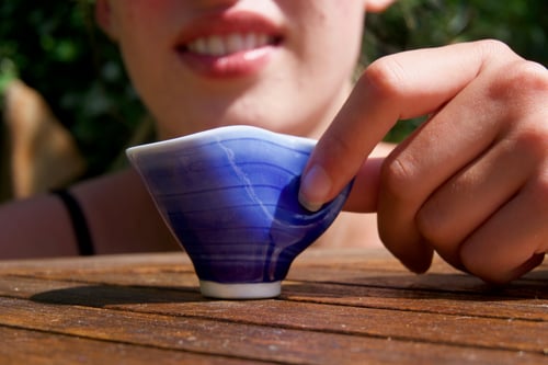 Image of Blue Espresso Pinch Cup