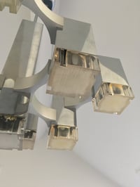 Image 4 of 9 Light "Cubic" Chandelier by Sciolari