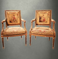 Image 2 of Pair of 18th C French Giltwood Chairs