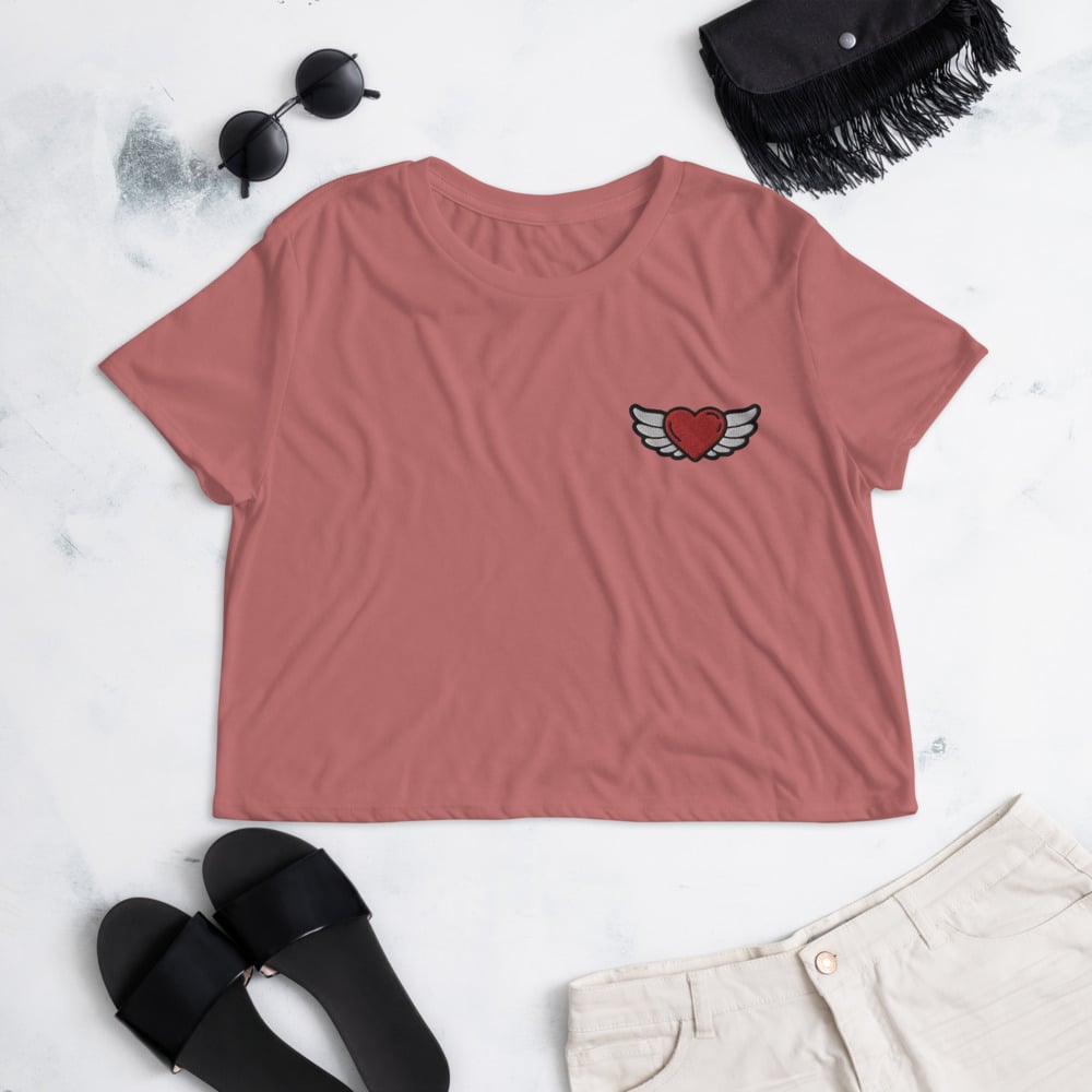 Women’s Crop Tee angel wings 