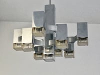 Image 3 of 9 Light "Cubic" Chandelier by Sciolari