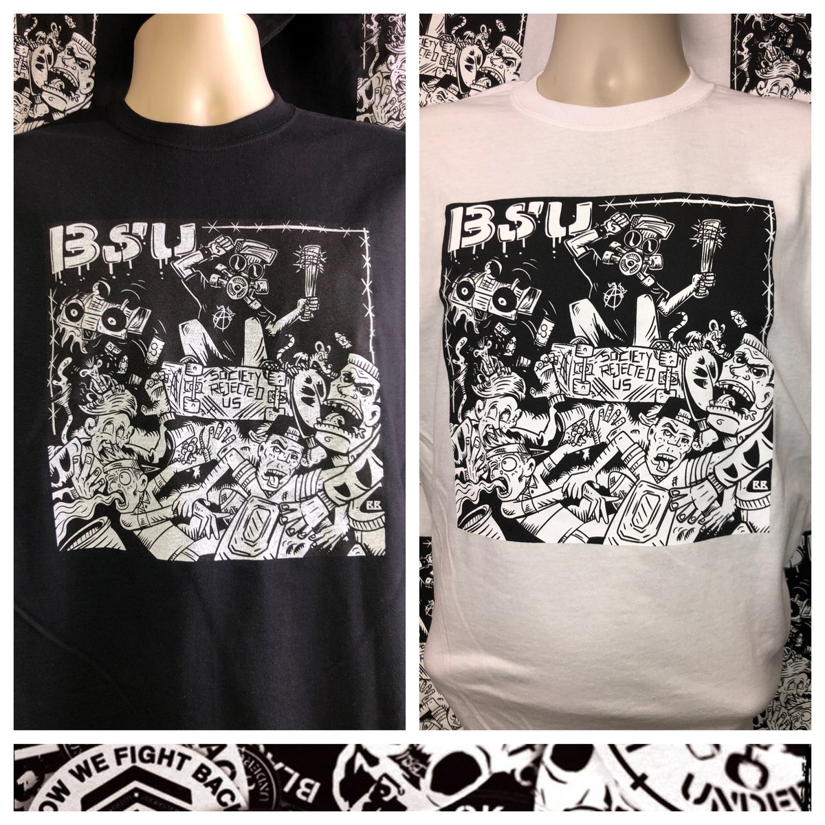 Image of **NEW**BSU 'Skatepunks Get Even' TS Art by Bobby Brown