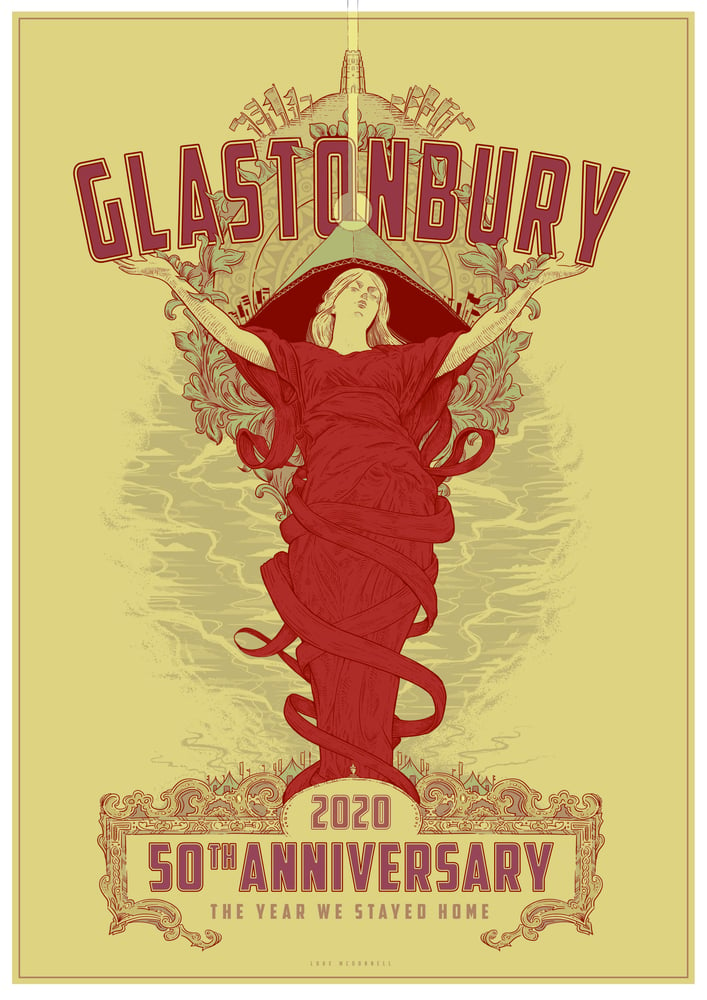Image of Glastonbury 2020 50th Anniversary PRINT (YELLOW)