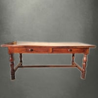 Image 1 of 19th C French Walnut Farm Table