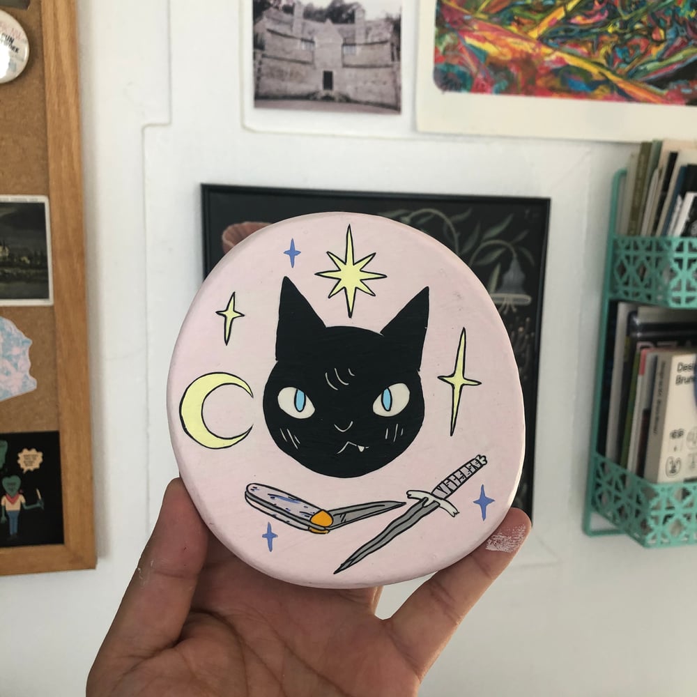 Image of Black Cat Knives Painting 