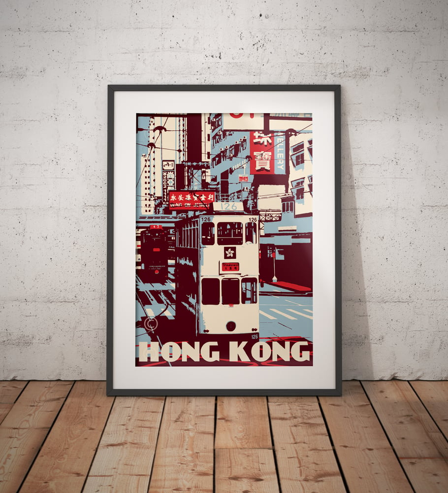 Vintage Souvenirs Hong | - Poster & Posters Maps Kong Vintage