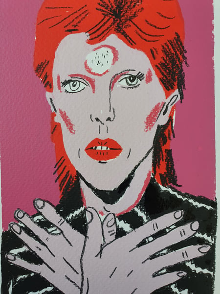 Image of #8 ORIGINAL BOWIE drawing