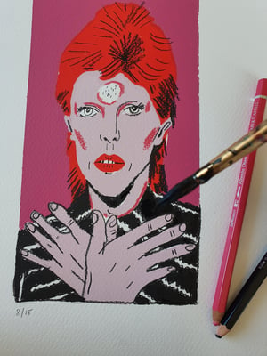 Image of #8 ORIGINAL BOWIE drawing