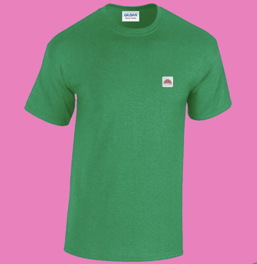 'Forum' Embroided Badged T Shirt - Antique Irish Green