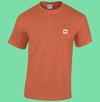 'Forum' Embroided Badged T Shirt - Heather Orange