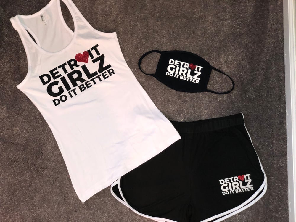 Image of D Girl Tank Top Short Set (mask not included)