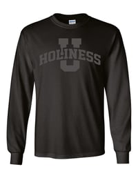 Holiness U Big Logo Tee - Black Logo on Black Tee