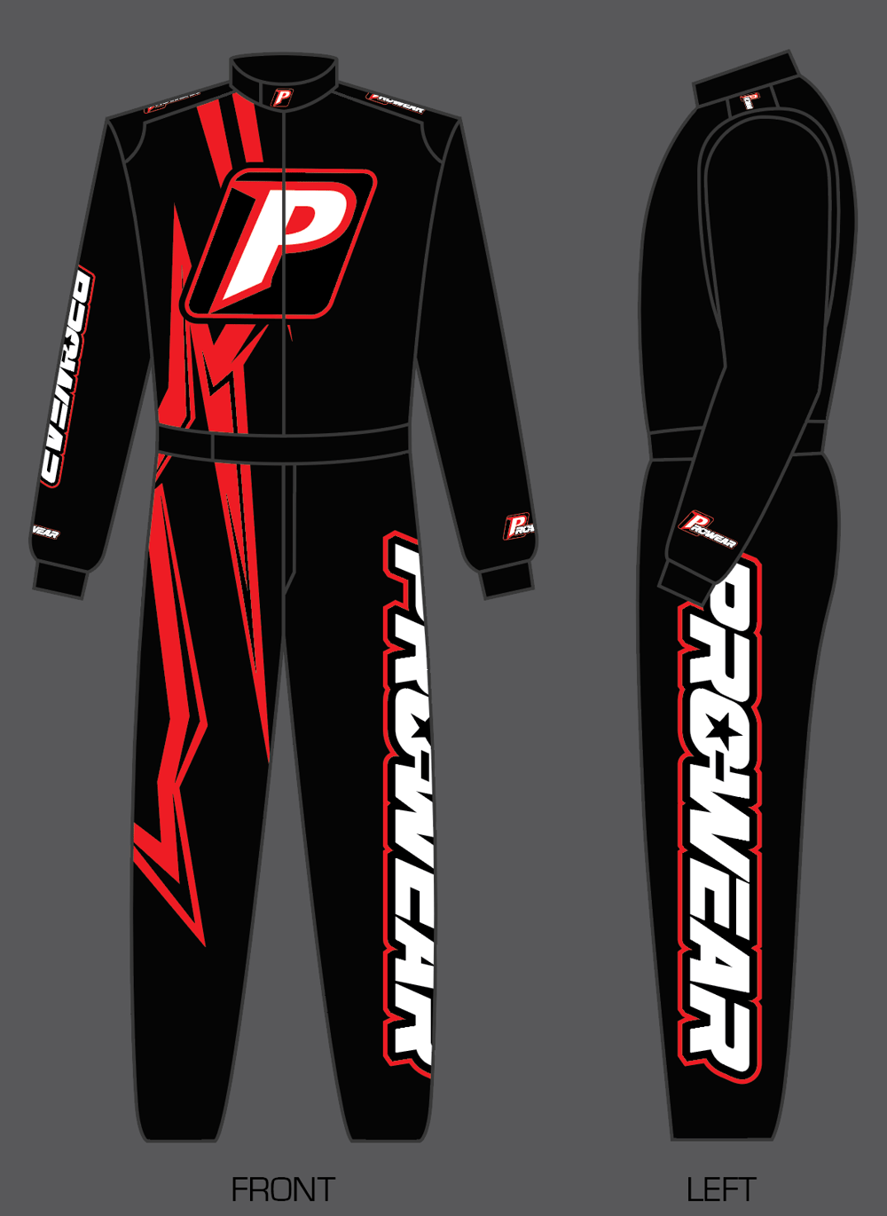 Prowear x Chrome Single Layer Race Suit - Red