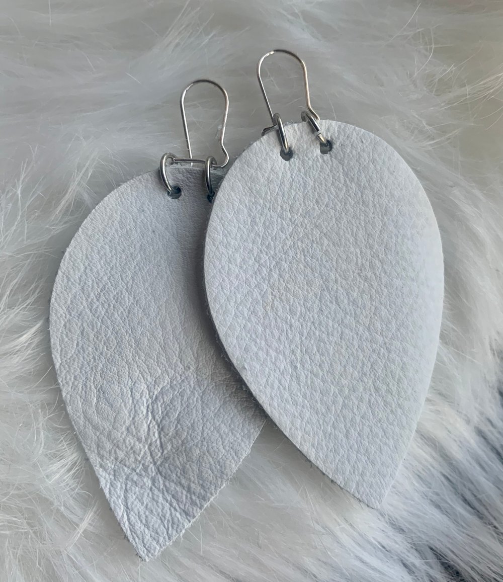 Image of White Leather Drops