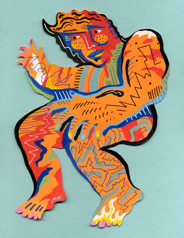 Image of Synesthetic Silhouette 1 original work on paper