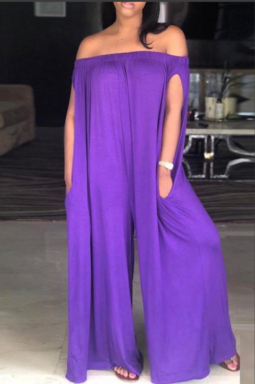 Grape Cold Shoulder Jumper 