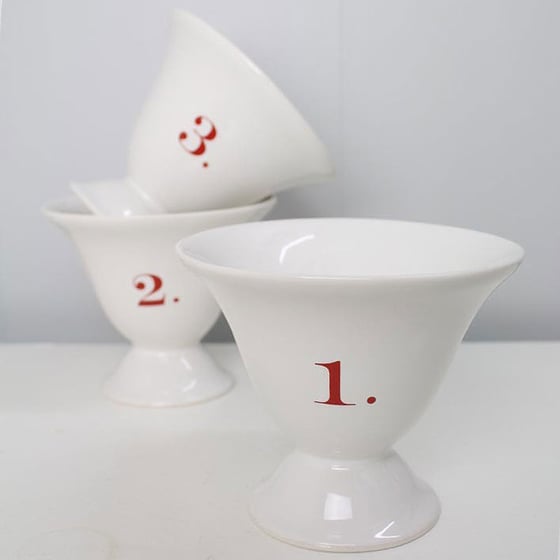 Image of Mini Compote Set ~ 123 Red Numbers
