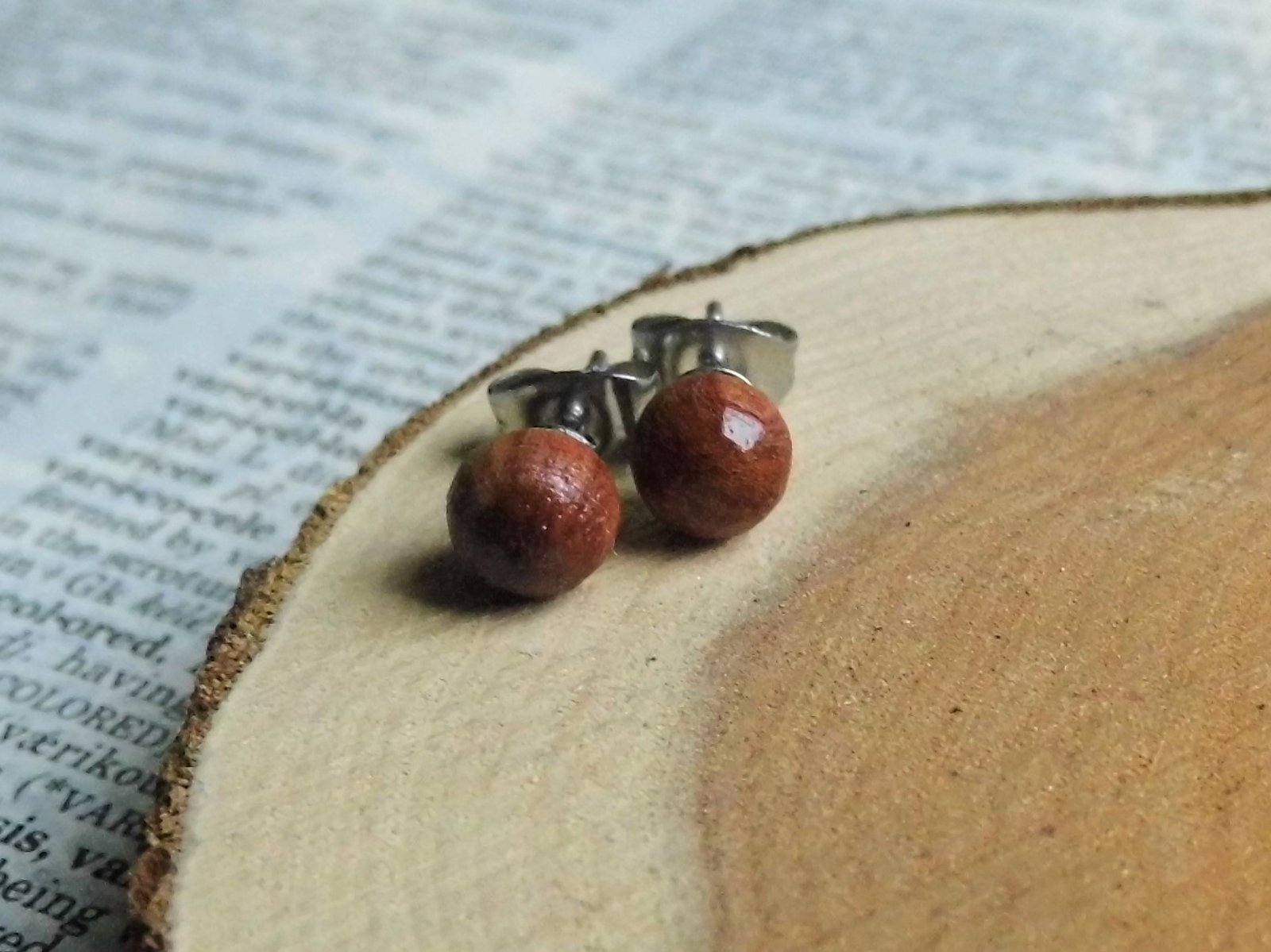 Small red sale stud earrings