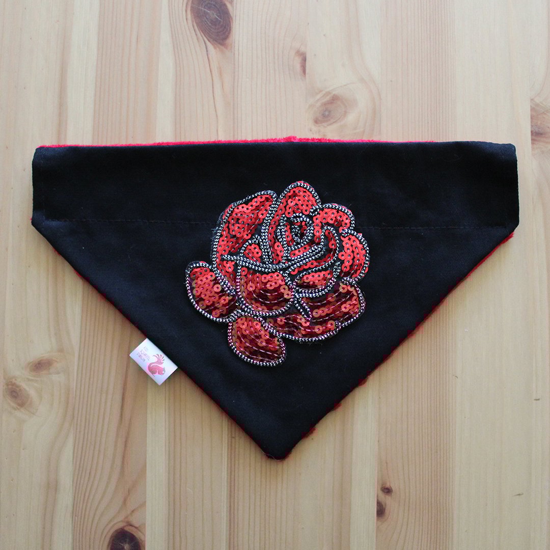 Image of Sequin rose dog bandana