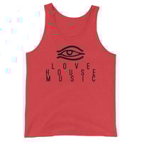 Image 1 of Men's Eye Love House Music Tank - available Black, Red & White