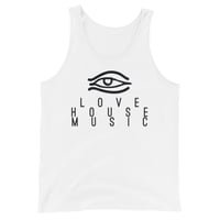 Image 3 of Men's Eye Love House Music Tank - available Black, Red & White
