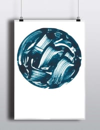 Abstract Blue Strokes (Giclee)