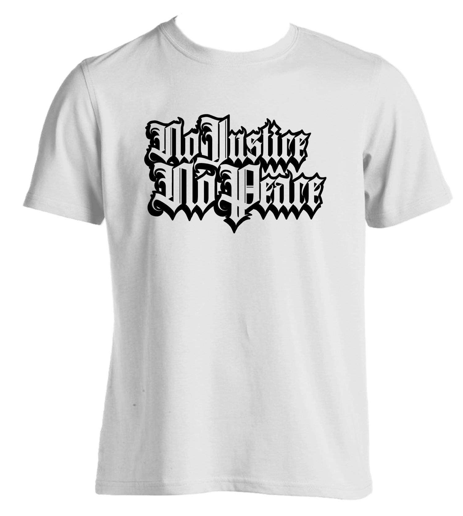 Image of NO JUSTICE NO PEACE white t-shirt
