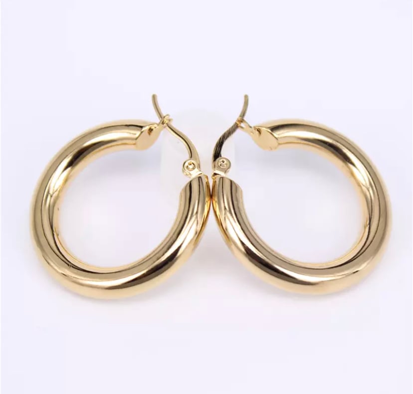 Image of Small Gold Hoops