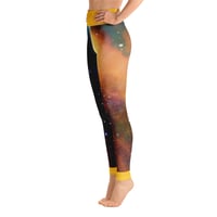 Image 4 of COSMIC YELLOW YOGA PANTS
