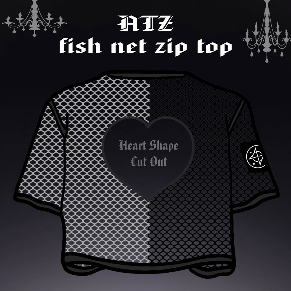 Image of ATZ Fish Net Zip Top : PRE-ORDER