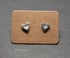 Heart stamped stud earrings Image 3