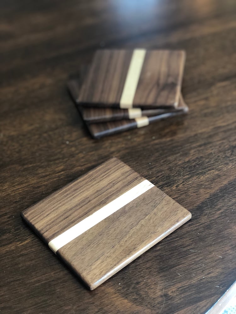 Minimalist Walnut Coasters NesBuilt Design Co.
