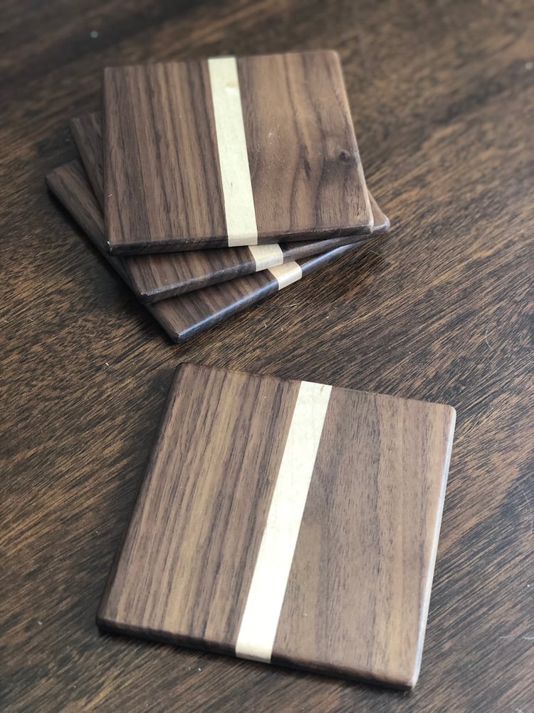 Minimalist Walnut Coasters NesBuilt Design Co.
