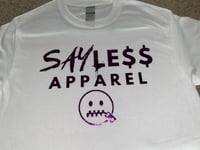Image 1 of Say Less Apparel Logo T-Shirt (Metallic Purple)