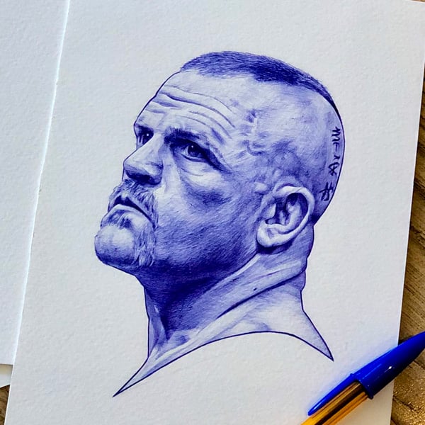 Image of CHUCK LIDDELL - BIRO PORTRAIT *ORIGINAL*