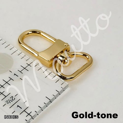 Image of Leather Top Handle for LV Neo Noe Bucket Bag or Similar - 3/4" Wide, Gold or Nickel #16LG Clips