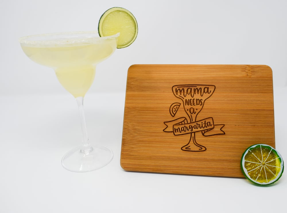 Image of "Mama Needs A Margarita" Bar Cutting Board 