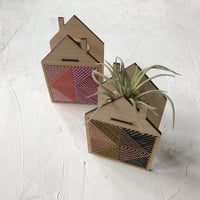 Image 2 of Pink Mini house airplant holder