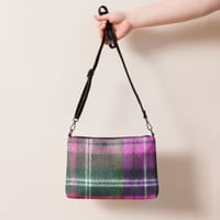Image 2 of pink plaid flannel Crossbody bag